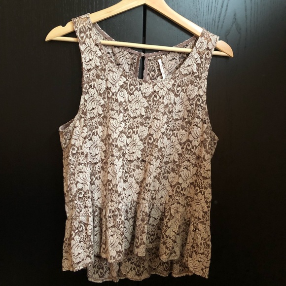 Free People Peplum Lace Tank - Picture 1 of 3